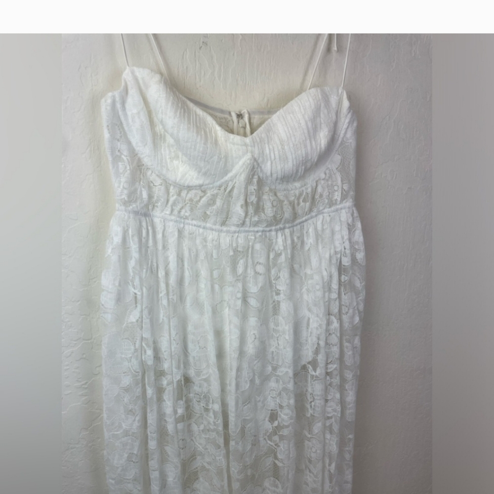 For Love & Lemons Lorena Maxi Dress White Lace - Picture 6 of 15